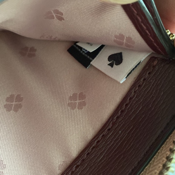 Kate Spade large gold metallic zip around wallet w/ cranberry and pink interior - Picture 16 of 16